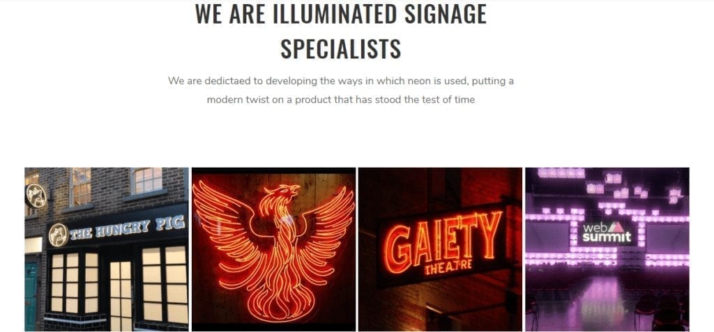 BL Neon signs pushing the limits of sign design
