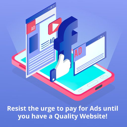advertising on facebook google and youtube does not work without a good website