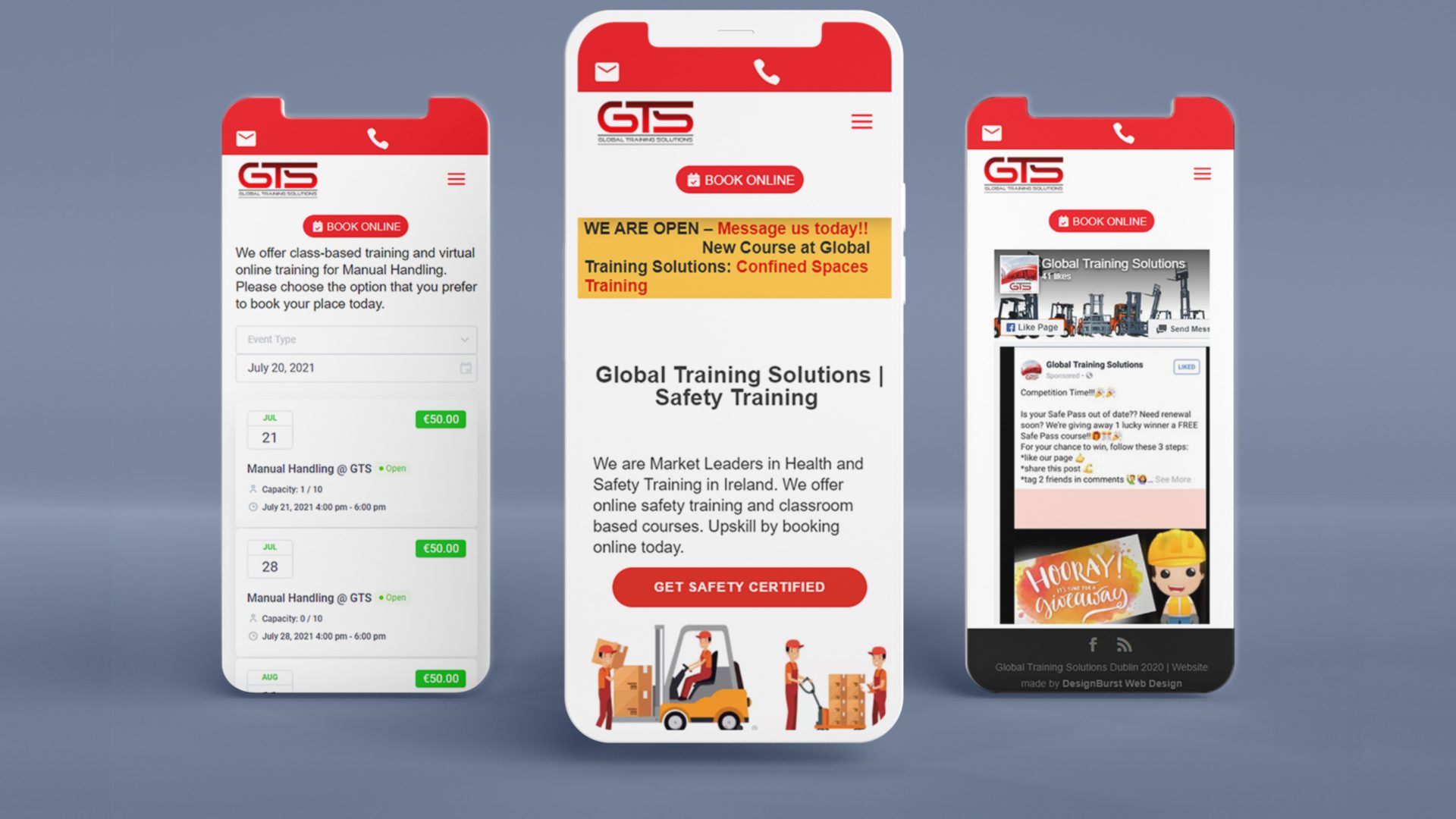 Global Training Solutions Enterprise Website Design on Mobile