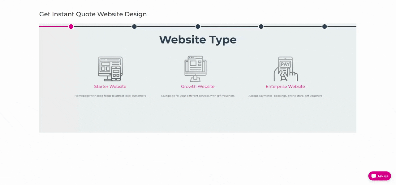 Get Instant Quote Website Design _ DesignBurst Website Design Trading Online Voucher_