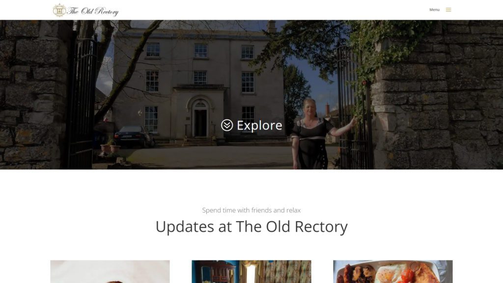 The Old Rectory Bed and Breakfast Above the Fold Section