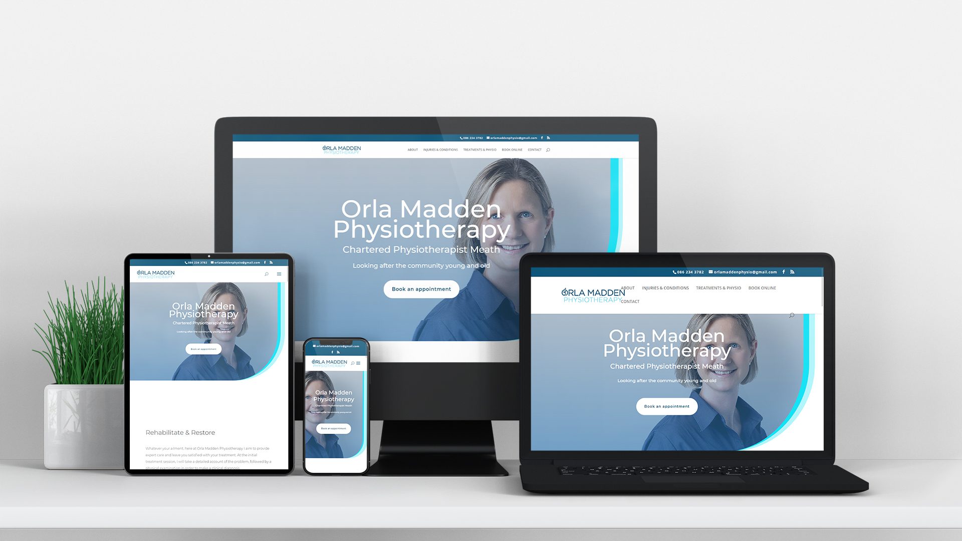 orla madden physio physiotherapy summerhill design burst website design