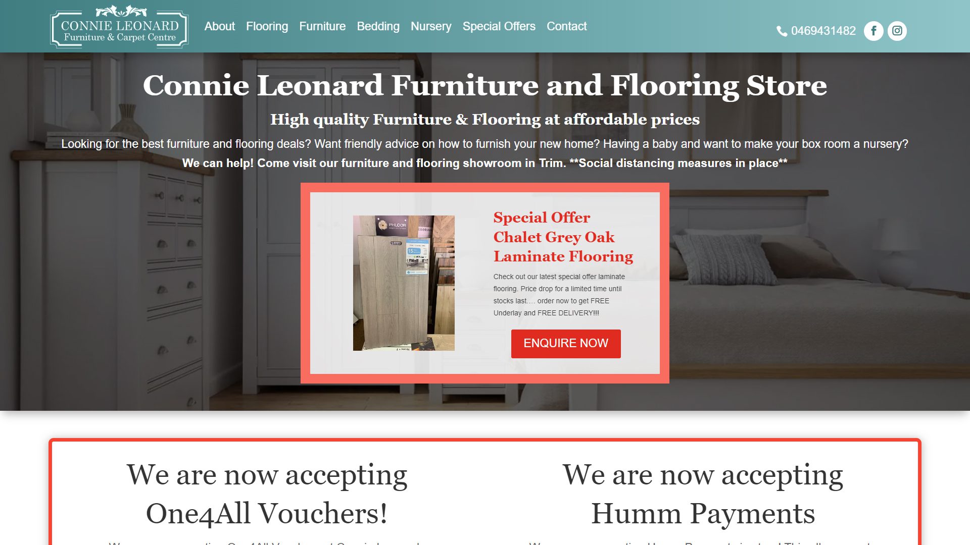 Connie Leonard Furniture and Flooring Store Above the Fold