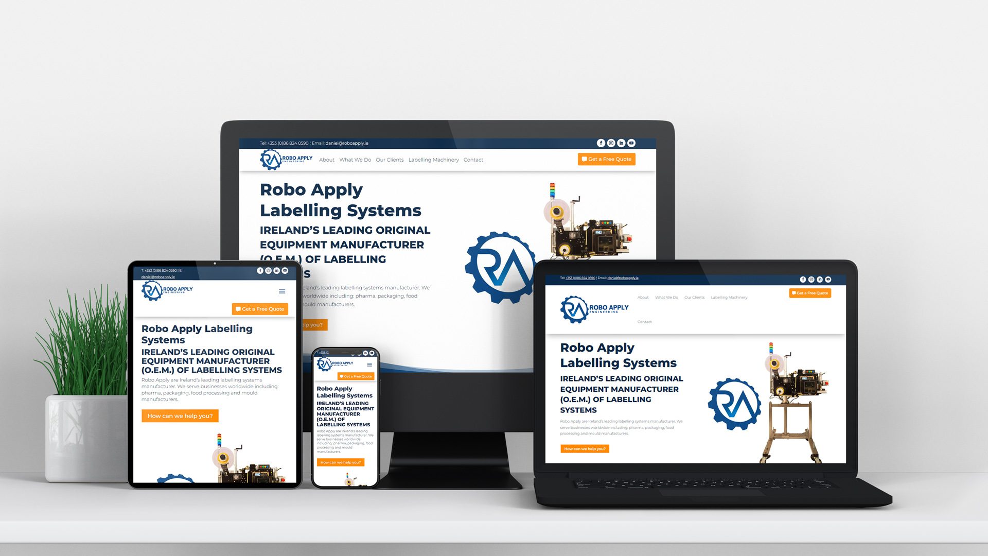 Robo Apply Labelling Systems Website Design