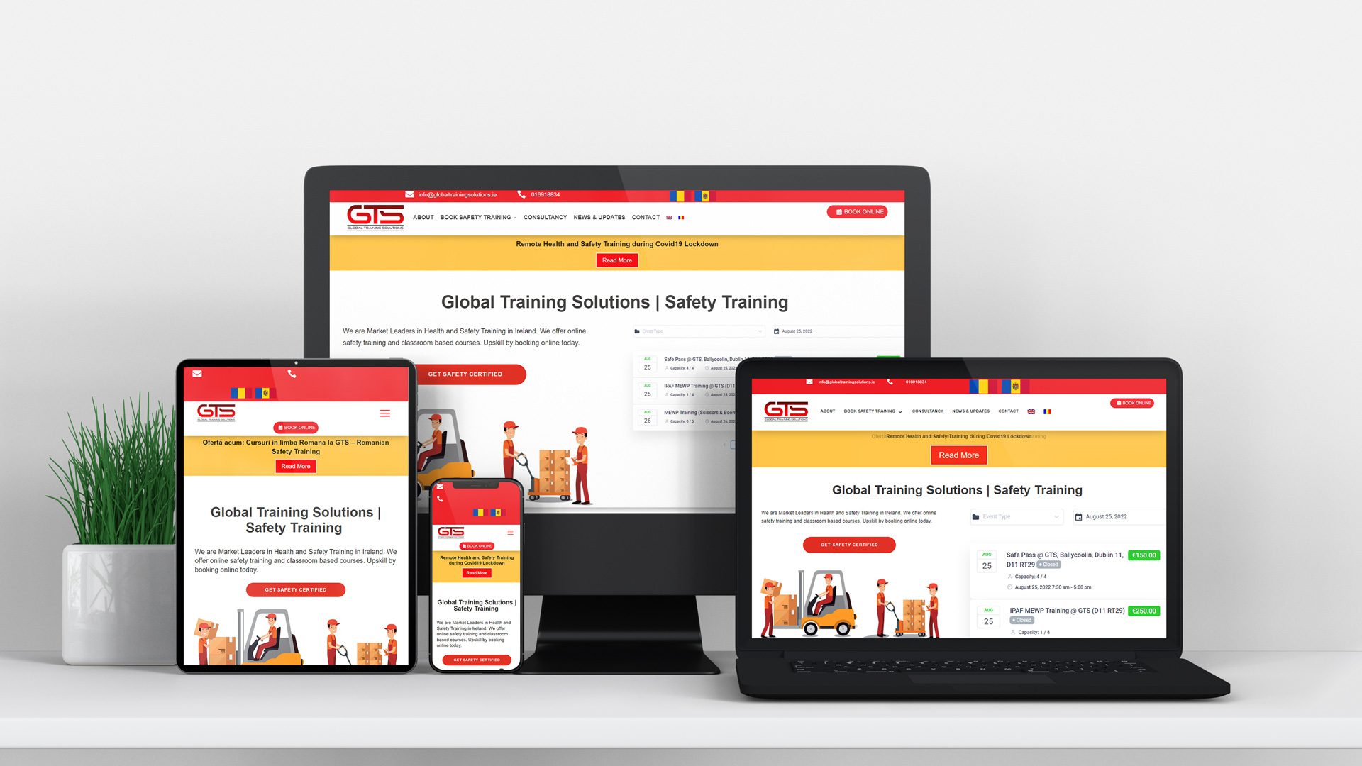 Website Design for Global Training Solutions Safety Training