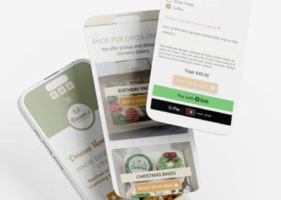 Doreens Home Bakery iPhone responsive design mockup smaller ()
