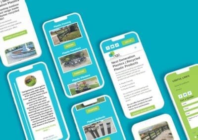 Next Generation Plastics NGP Website on iPhones flatlay
