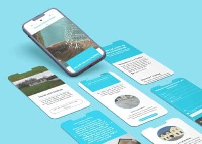Phone and screen ui ux app presentation mockup Room with a view website