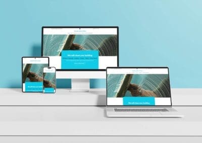 Room with a view website multi device mockup