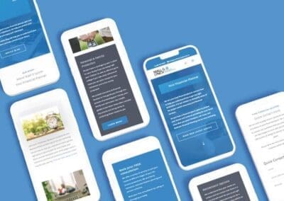 Smartphone flatlay mockup of Your Financial Planner website design ()