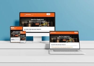 Smyths Forklifts Website multi device mockup