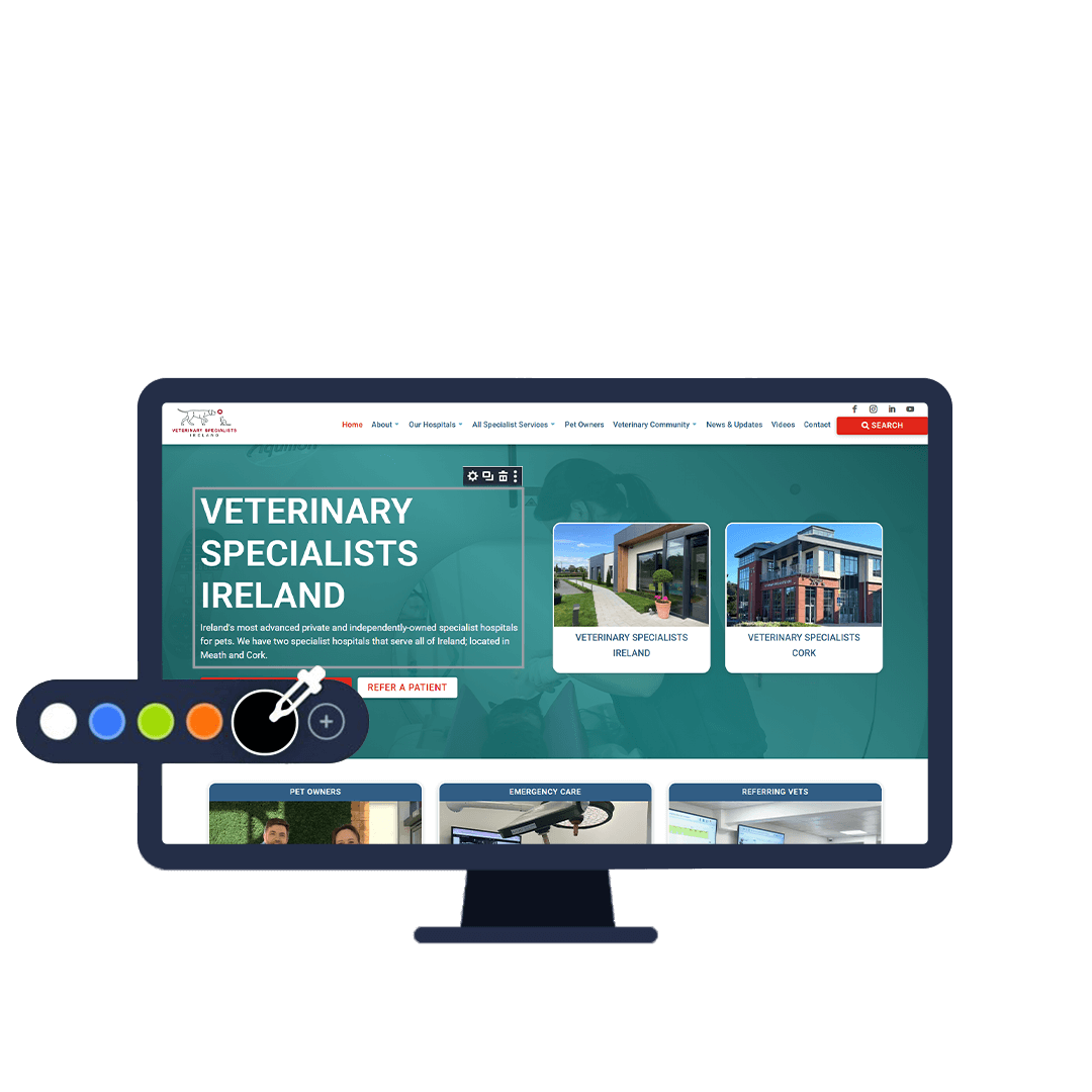 Veterinary Specialists Ireland Design Construction Mockup animation