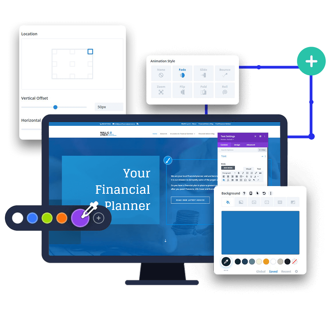 Your Financial Planner Website Design Construction Mockup ()