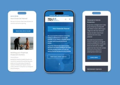 Your Financial Planner Website on mobile phone screens ()