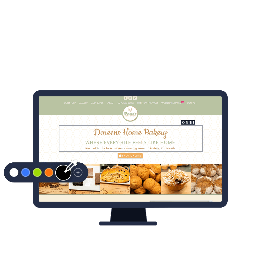 Doreens Home Bakery Design Construction Mockup for animation