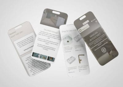 Mangan Woodcraft Responsive design mobile screens floating