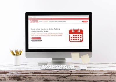 GTSS Global Training Safety Solutions Computer Mockup Wooden Desk ()