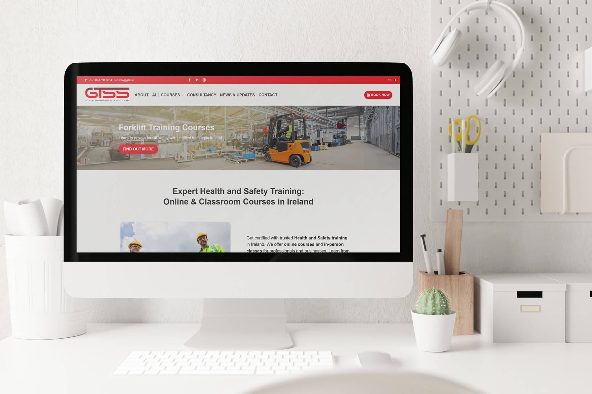 Global Training Safety Solutions GTSS website design on desktop Computer () Global Training Safety Solutions GTSS website design on desktop Computer ()