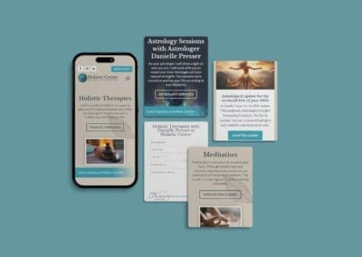 SOCIAL media mockup web design for Holistic Centre ()