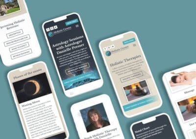 Smartphone Mockup Holistic Centre Website Design ()