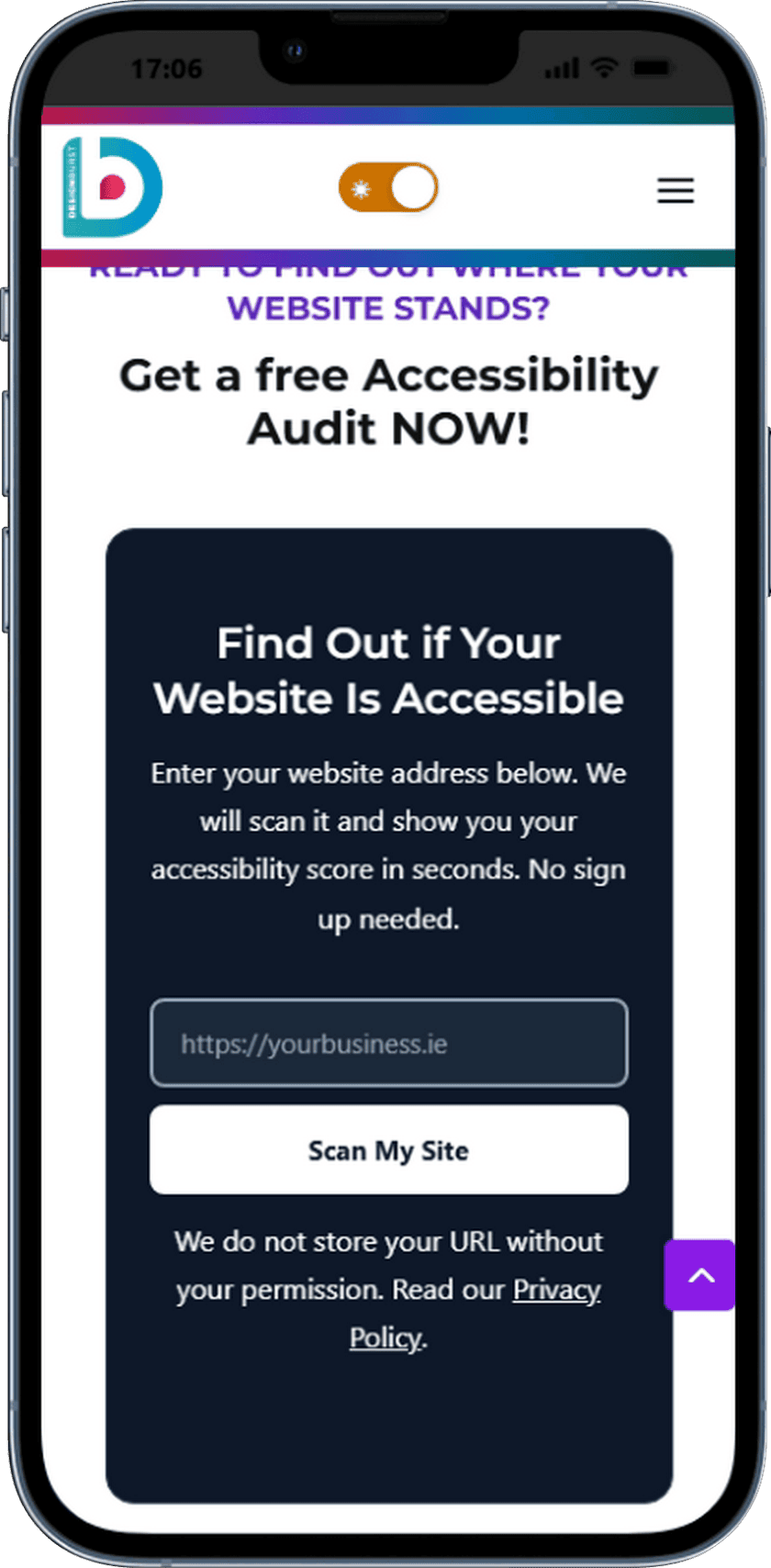 Accessibility Scan Free Online tool for EAA compliance