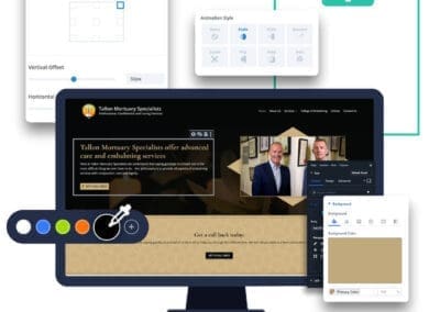 Design Construction Mockup Tallon Mortuary Specialists Website