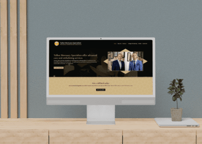 Desktop Tallon Morturary Specialists Website Design