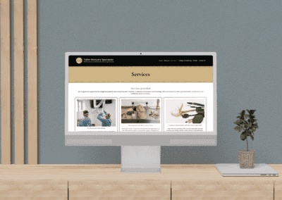 Desktop Tallon Morturary Specialists Website Design Services page