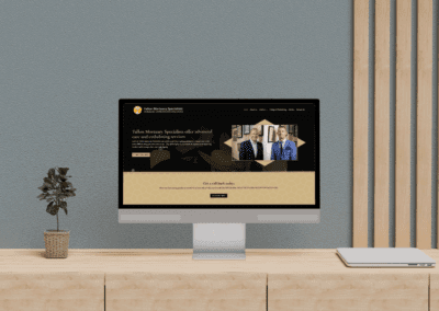 Desktop screen mockup Tallon Morturary Specialists Website Design
