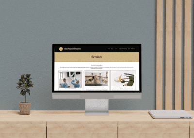Desktop screen mockup Tallon Morturary Specialists Website Design Services