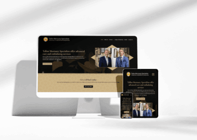 Multi Device Responsive Mockup Tallon Morturary Specialists Website Design