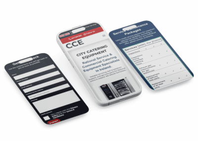 City Catering Equipment Mobile App Screen Mockup