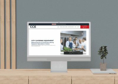 City Catering Equipment Website Desktop screen mockup