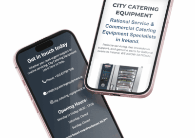 City Catering Equipment Website iPhone Mockup Perspective