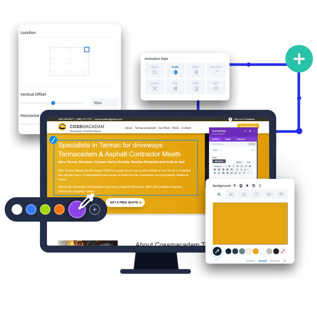 Cossmacadam Website Design Construction Mockup DesignBurst