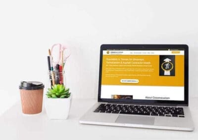Cossmacadam website design on destop web design by DesignBurst