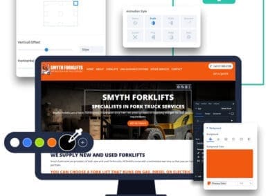 Design Construction Mockup Smyths Forklifts Website