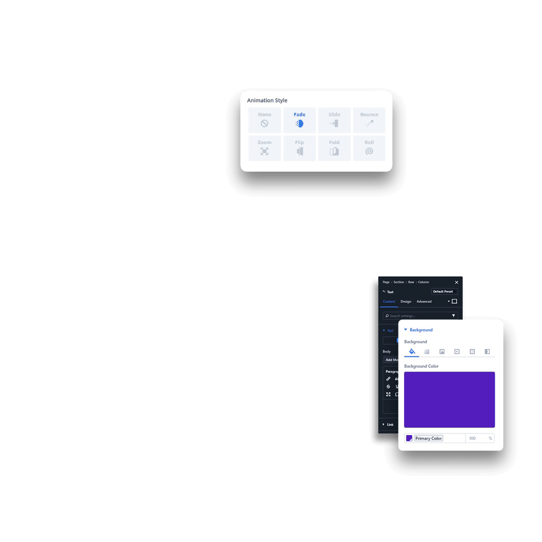 Design Construction Mockup front overlay of Divi graphics ()
