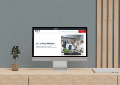 Desktop screen mockup City Catering Equipment Website