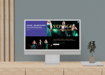 Desktop screen mockup King John Summer Prom Website