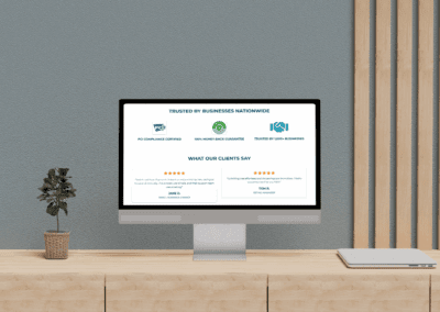 Desktop screen mockup Switch and Save Payments Website