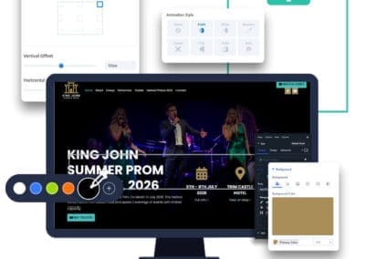 King John Summer Prom Website Design Construction Mockup ()