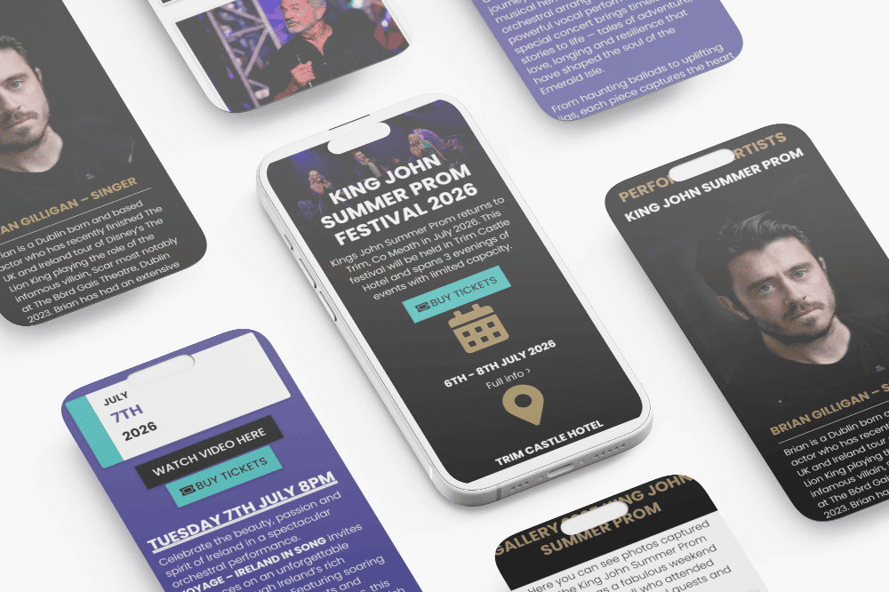 Mobile App Screen Mockup Mosaic Tallon Morturary Specialists Website Design King John Summer Prom Website Mobile App Screen Mockup Mosaic