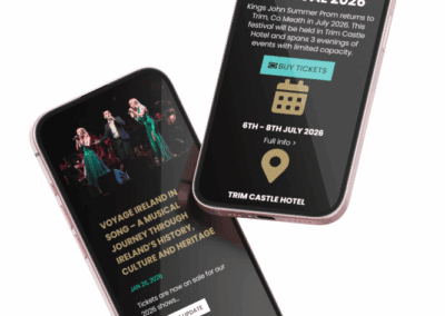 King John Summer Prom Website iPhone Mockup Perspective