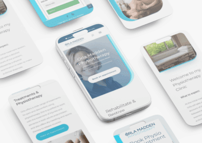 Orla Madden Physio Mobile App Screen Mockup Mosaic
