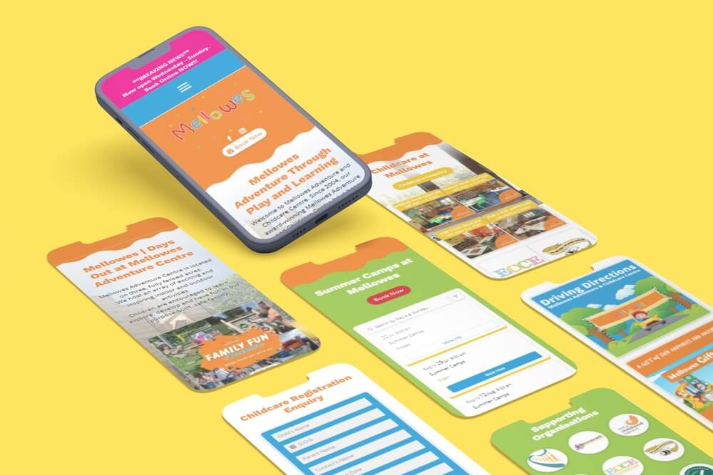 Mobile App Screen Mockup Mosaic Tallon Morturary Specialists Website Design Phone and screen ui ux app presentation mockup Mellowes Adventure and Childcare