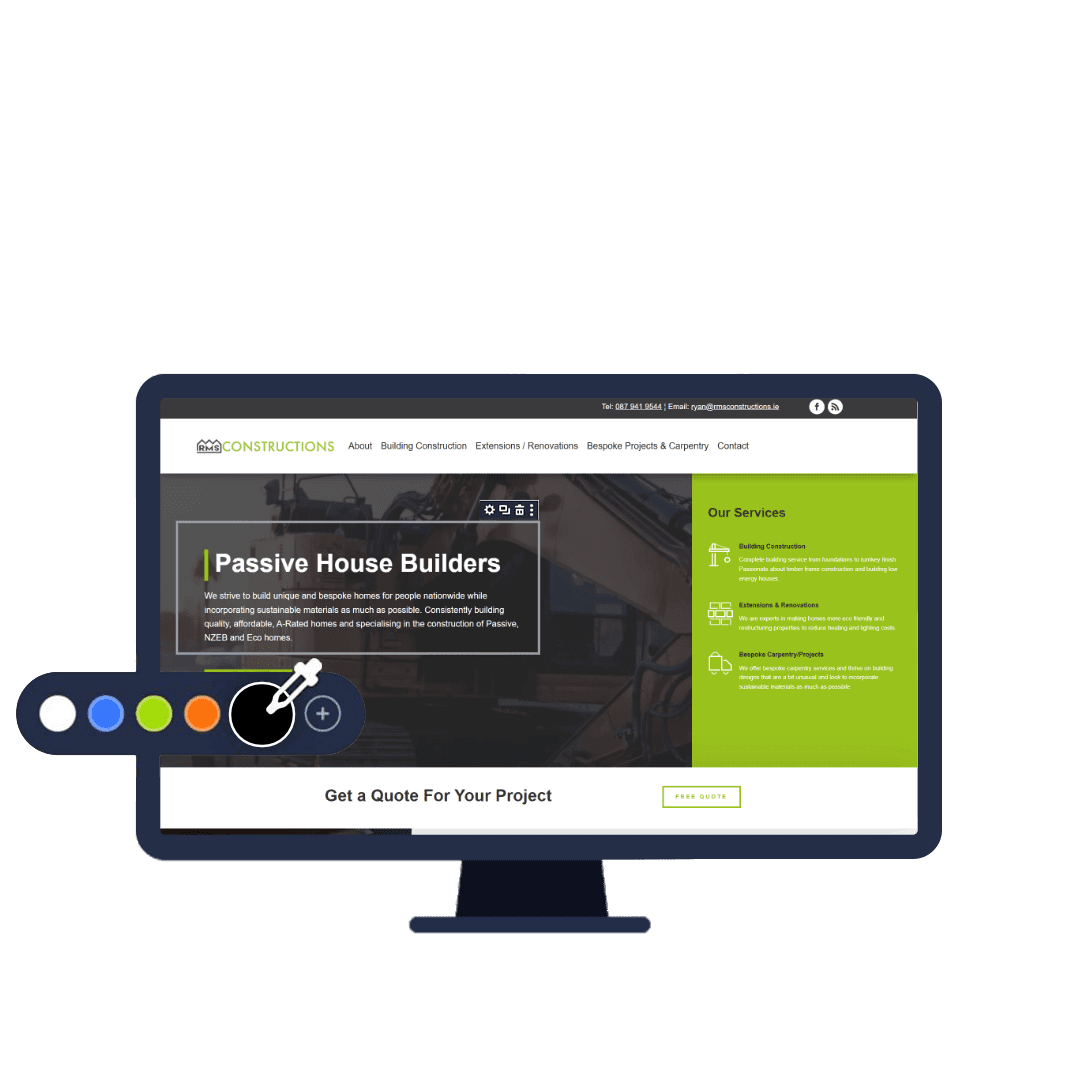 RMS Constructions website Design Construction Mockup ()