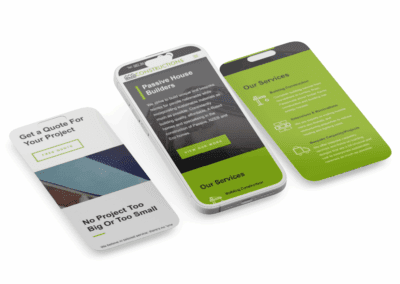 RMS Constructions website Mobile App Screen Mockup ()