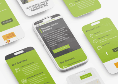 RMS Constructions website Mobile App Screen Mockup Mosaic ()