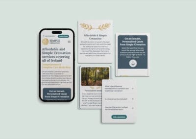 Simple Cremation Website SOCIAL media mockup